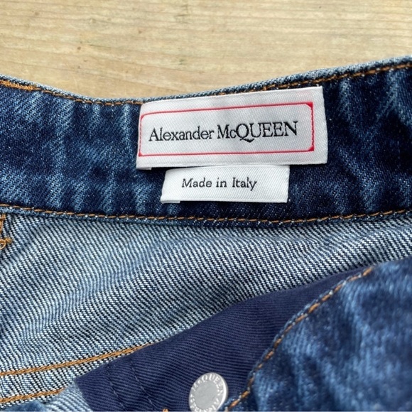 Nwt Alexander McQueen crop length boyfriend high rise size 25 - Picture 6 of 13